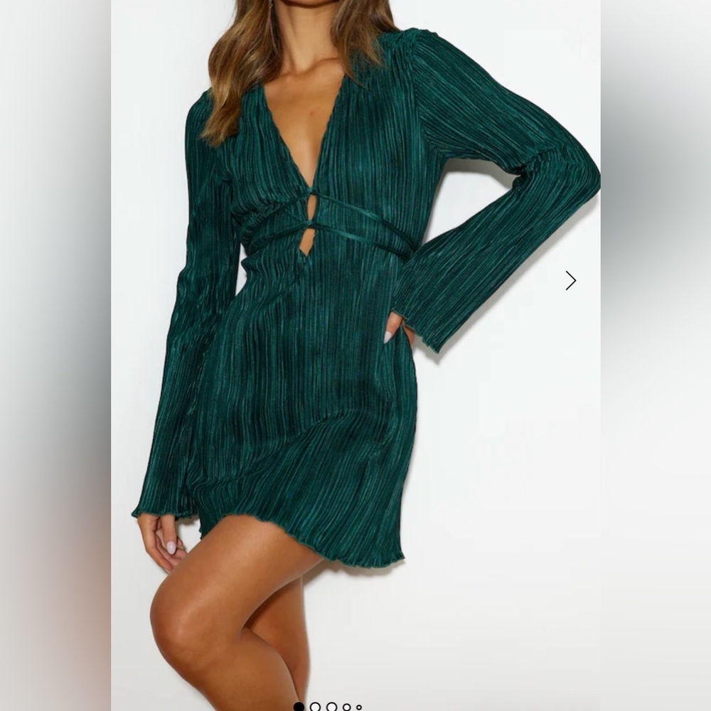 New Hello Molly Teal Long Sleeve Dress